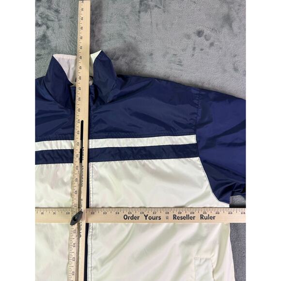 Nike Vintage 90's Windbreaker Jacket Men's Size M Navy‎ Full Zip Nylon Oversized - Picture 8 of 10